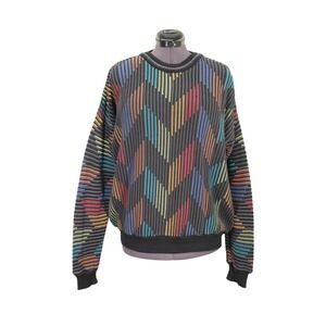 Tundra Coogi Style Stripe Crewneck Sweater Men's Size Large Cotton‎ Casual